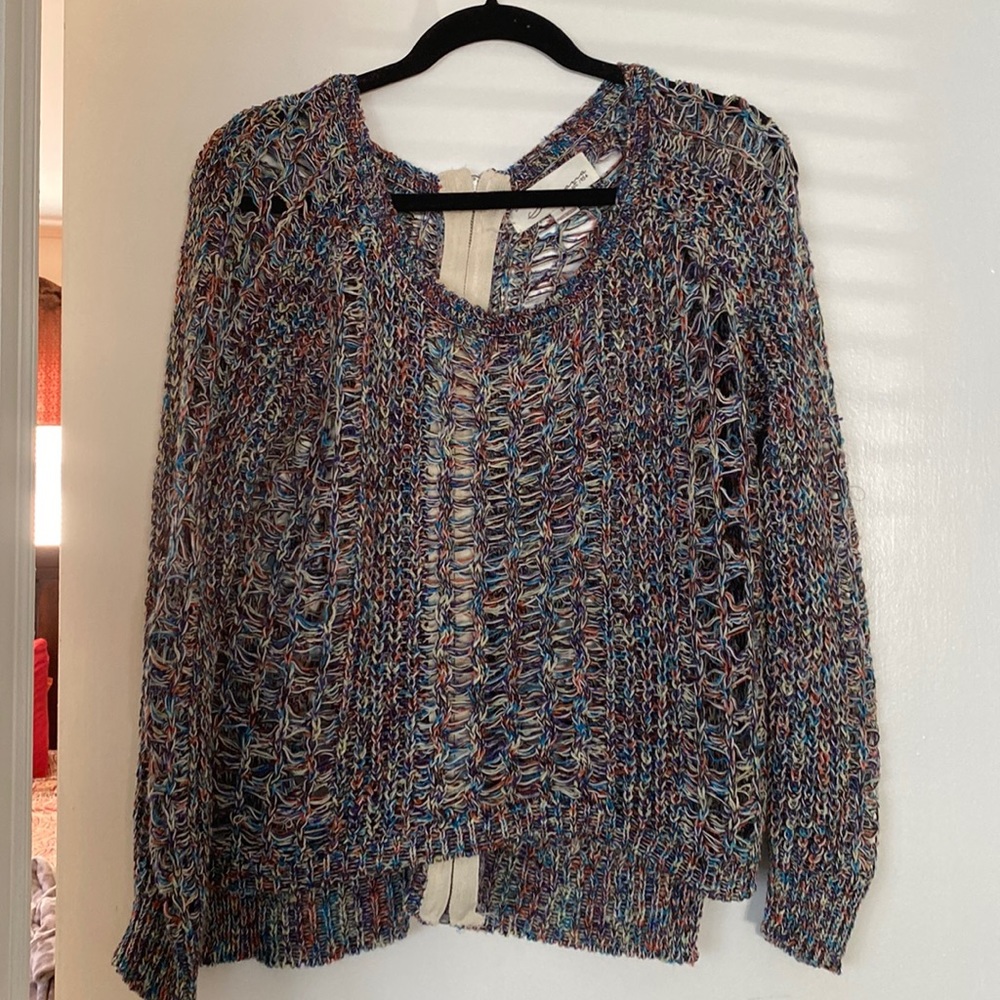 VINTAGE HAVANA crocheted open sweater